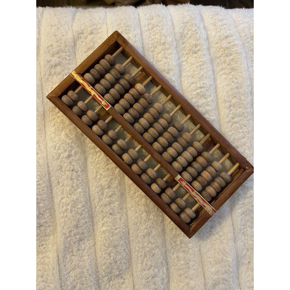 Vintage Abacus Solid wood 13 rods 91 Beads Chinese